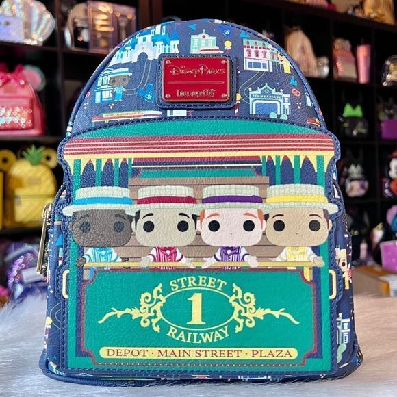 AOP 3 of 3 Dapper Dans Loungefly Backpack Main Street NWT Disney - Picture 1 of 8